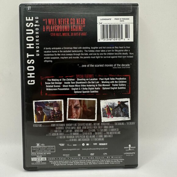The Children (DVD 2009) Horror Movie - Ghost House Underground Lionsgate - Picture 2 of 3
